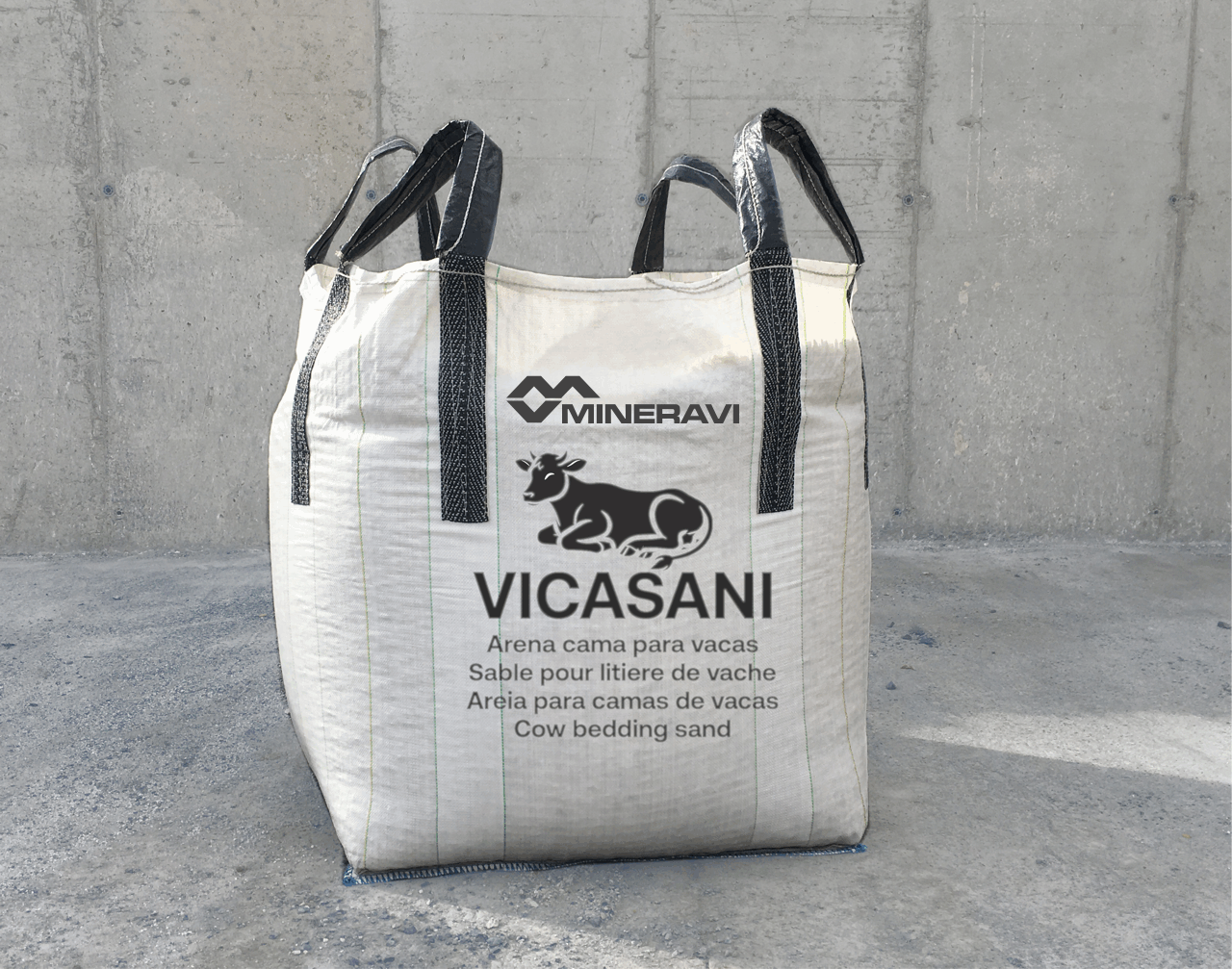 Litière en sable pour vaches Vicasani Mineravi